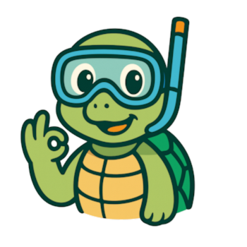just snorkeling character thumbs up transparent